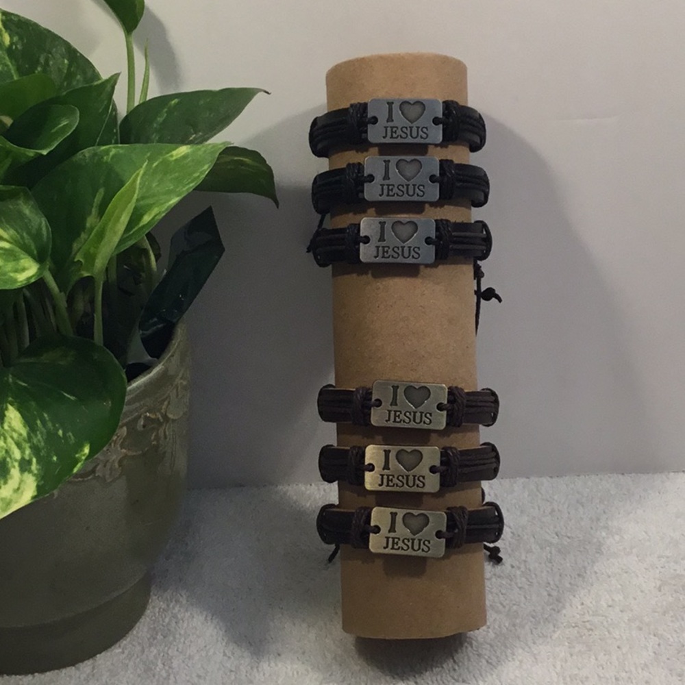 BOHO I ❤️  JESUS”Leather Bracelets
